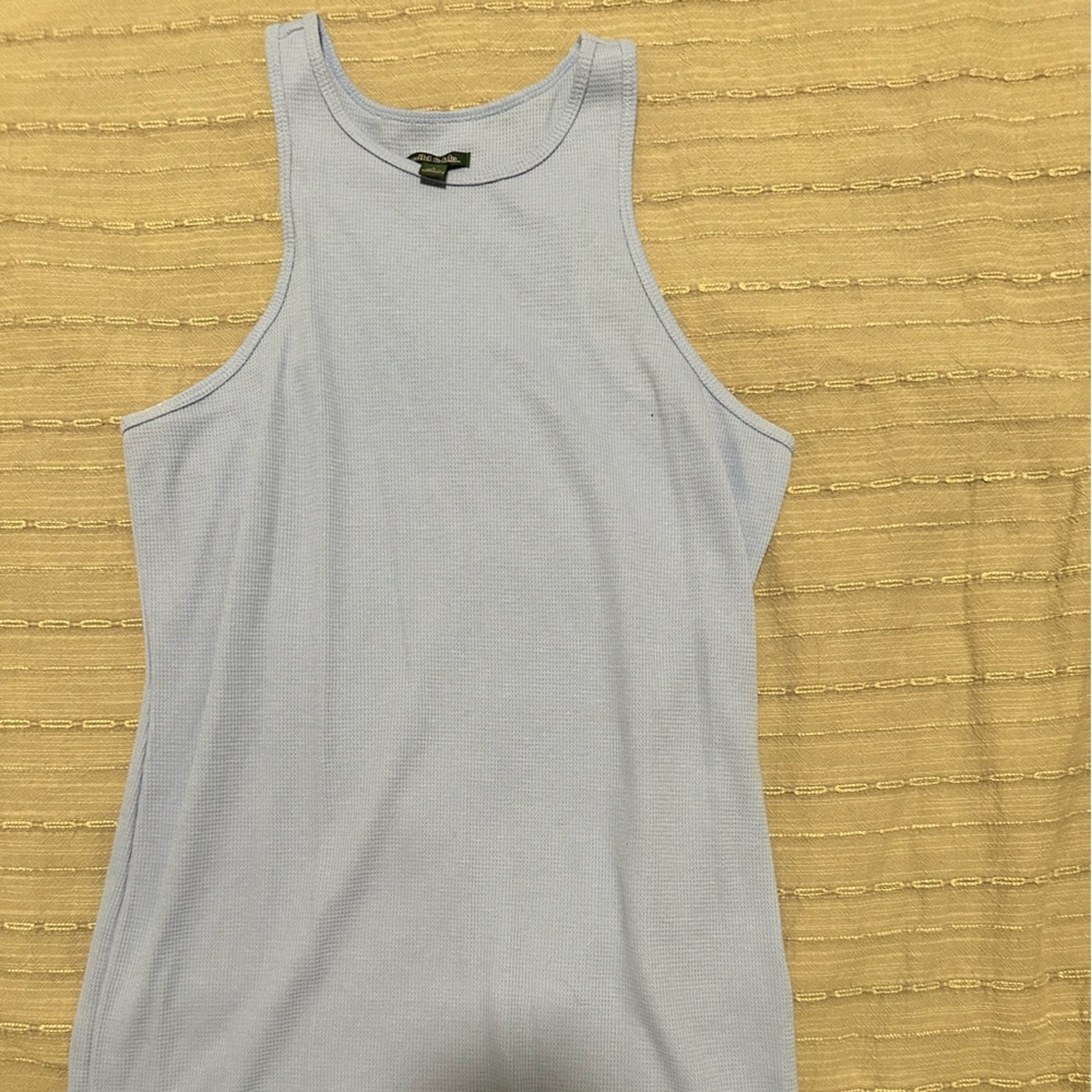 Mini purple ribbed tank dress